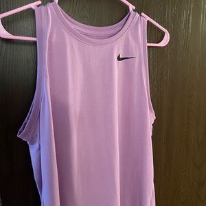 Nike Pinkish Lavender Sleeveless Tank Top Athletic Performance